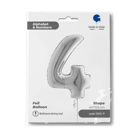 NUMERO 4 ARGENTO cm.102