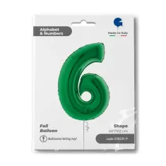 NUMERO 6 VERDE cm.102