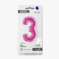 NUMERO 3 FUXIA cm.35