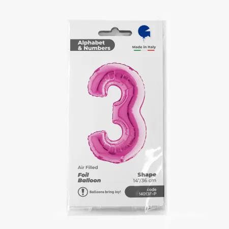 NUMERO 3 FUXIA cm.35