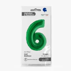 NUMERO 6 VERDE cm.35