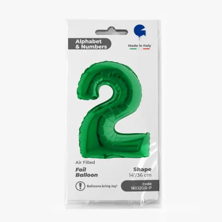 NUMERO 2 VERDE cm.35