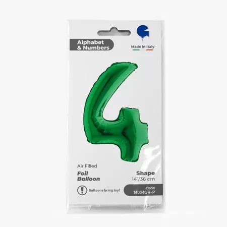 NUMERO 4 VERDE cm.35