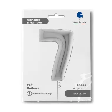 NUMERO 7 ARGENTO cm.102