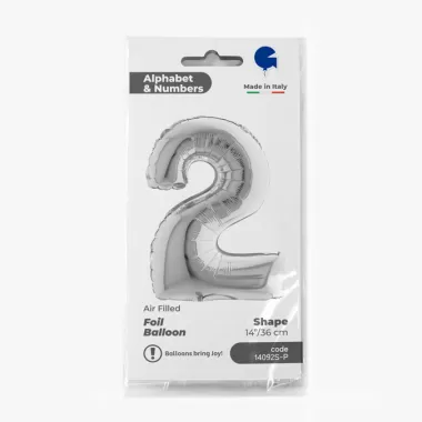 NUMERO 2 ARGENTO cm.35