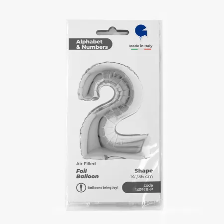 NUMERO 2 ARGENTO cm.35