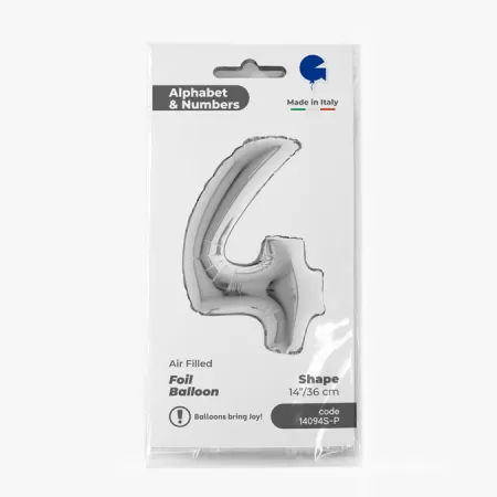 NUMERO 4 ARGENTO cm.35