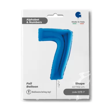 NUMERO 7 BLU cm.102