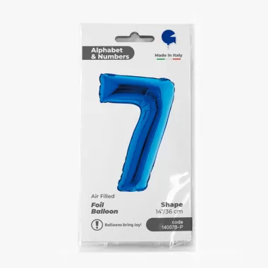 NUMERO 7 BLU cm.35