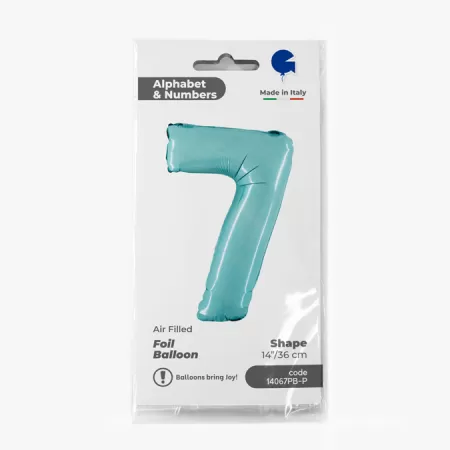 NUMERO 7 CELESTE cm.35