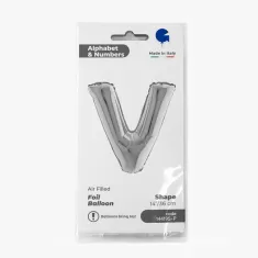 LETTERA  V ARGENTO cm.35 2