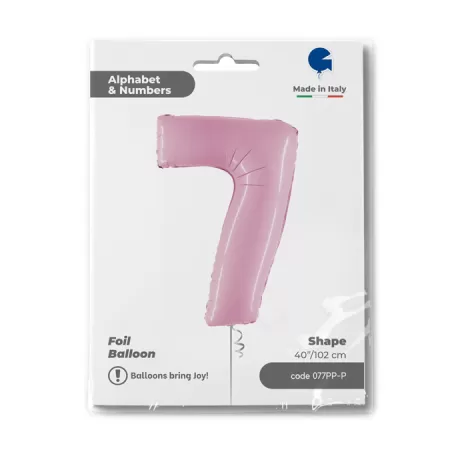 NUMERO 7 ROSA cm.102