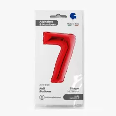 NUMERO 7 ROSSO cm.35