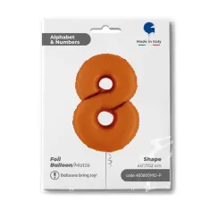 NUMERO 8 ARANCIO cm.102