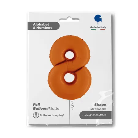 NUMERO 8 ARANCIO cm.102