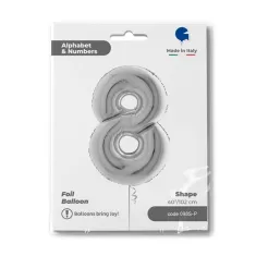 NUMERO 8 ARGENTO cm.102