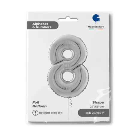 NUMERO 8 ARGENTO cm.66 SALVA ELIO