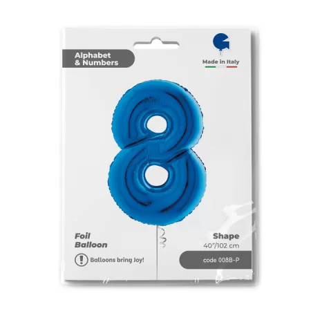NUMERO 8 BLU cm.102