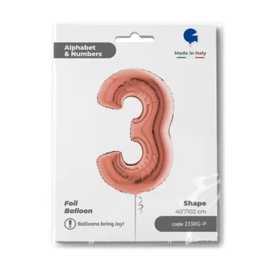 NUMERO 3 ROSE GOLD cm.102