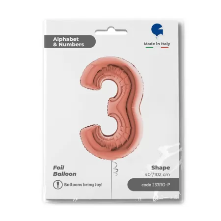 NUMERO 3 ROSE GOLD cm.102