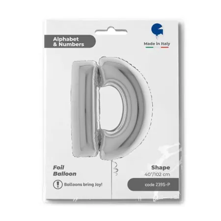 LETTERA  D ARGENTO cm.102