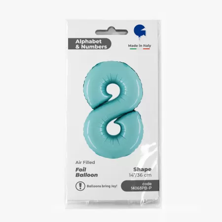 NUMERO 8 CELESTE cm.35