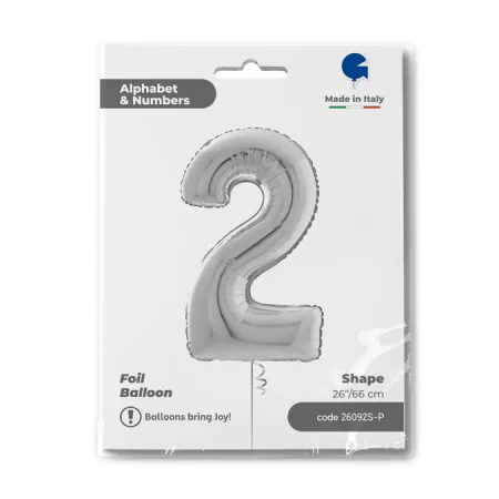 NUMERO 2 ARGENTO cm.66 SALVA ELIO