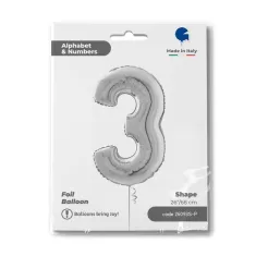 NUMERO 3 ARGENTO cm.66 SALVA ELIO