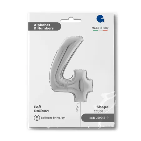 NUMERO 4 ARGENTO cm.66 SALVA ELIO