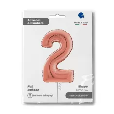 Number 2 Rose Gold cm.66