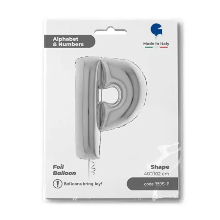 Letter P Silver cm.100