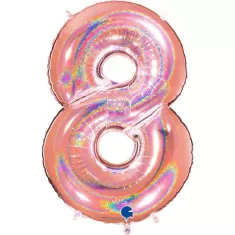 NUMERO 8 ROSE GOLD HOLOGRAPHIC cm.102