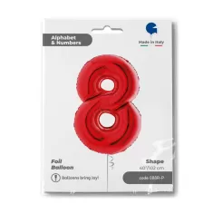 NUMERO 8 ROSSO cm.102