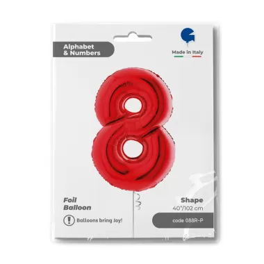NUMERO 8 ROSSO cm.102