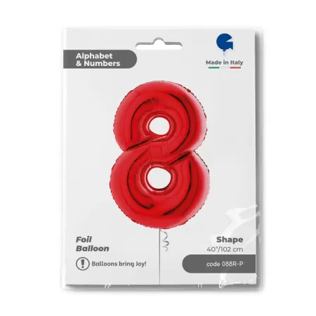 NUMERO 8 ROSSO cm.102