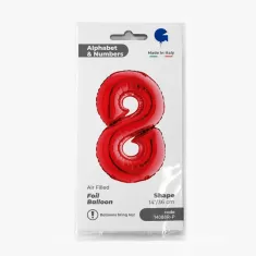 NUMERO 8 ROSSO cm.35