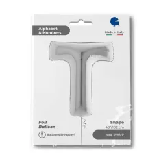 Letter T Silver cm.100 2