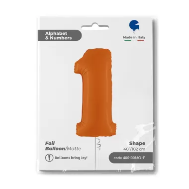 NUMERO 1 ARANCIO cm.102