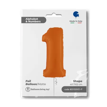 NUMERO 1 ARANCIO cm.102