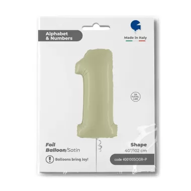 NUMERO 1 VERDE OLIVA cm.102