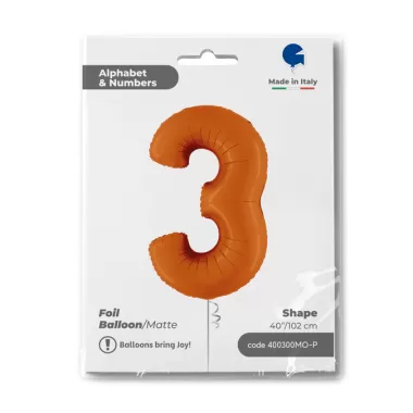 NUMERO 3 ARANCIO cm.102