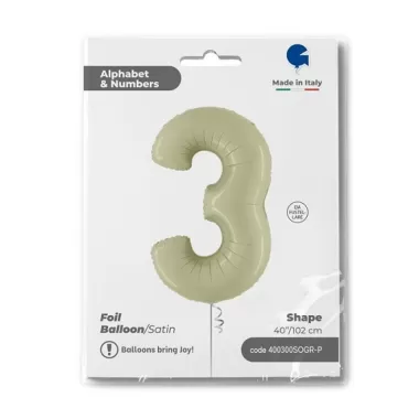 NUMERO 3 VERDE OLIVA cm.102