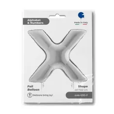 Letter X Silver cm.100 2