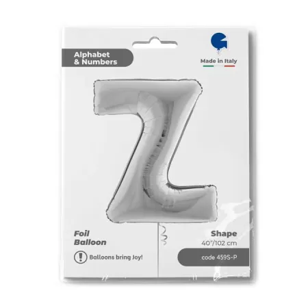 Letter Z Silver cm.100