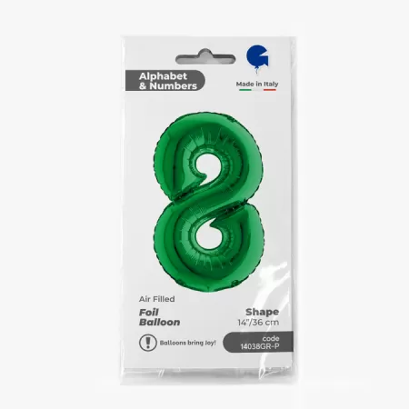 NUMERO 8 VERDE cm.35
