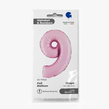 NUMERO 9 ROSA cm.35