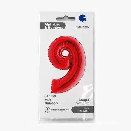 NUMERO 9 ROSSO cm.35