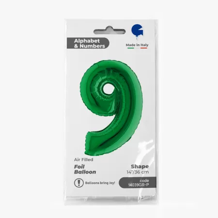 NUMERO 9 VERDE cm.35