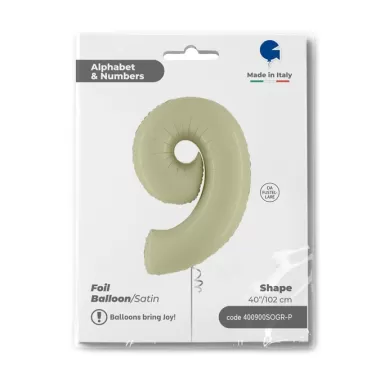 NUMERO 9 VERDE OLIVA  cm.102