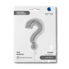 SIMBOLO PUNTO INTERROGATIVO ARGENTO cm.102 2